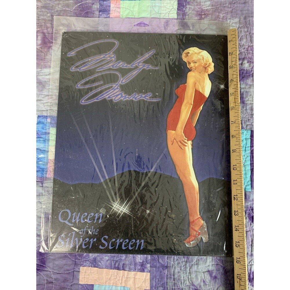 Marilyn Monroe Wall Decor Picture on Tin 12.5x16 Queen Of The Silver Screen Sign - Picture 3 of 3